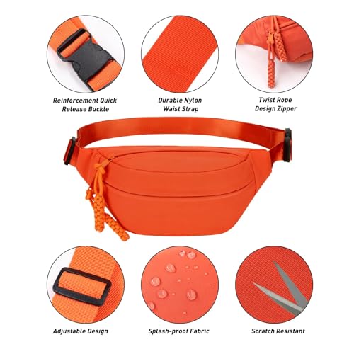 Image of Waist Bag,Chest Bag, Chest Bag for Women Stylish, Large Capacity for Travel, Gym, and Outdoor Activities, Durable Polyester Nylon Fabric, Adjustable Shoulder Straps, 30cm x 15cm x 9cm