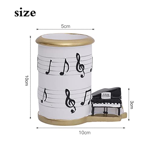 Jaugufiy Resin Piano Music Note Sculpture - Pen & Pencil Holder, Cosmetic Brush Holder, Decorative Pen Box by Jaugufiy - Image 2