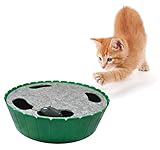 Purrfect Feline-Premium Interactive Cat Toy, Burrow Mouse, Hide & Seek Game, Twitch & Flee, Electronic Exerciser, Teaser, Safe, Quiet Track Technology, Active Healthy Lifestyle for Cats(Peek-A-Mouse)