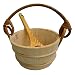 Northern Lights Group Pine Sauna Bucket with Scoop Ladle & Liner