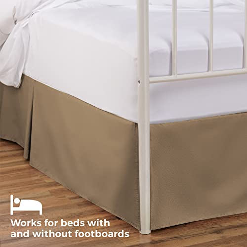 Tailored Bed Skirt By Shopbedding - 18-Inch Drop Bed Skirts For Full Size Bed - Premium Cotton Blend Pleated Dust Ruffle With Split Corners (Available In 16 Colors) #TOP3