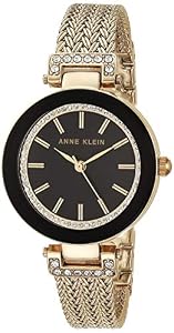 Anne Klein Women's Premium Crystal-Accented Watch AK/1906BKGB