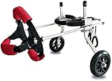 S-easy Adjustable Wheels Dog Wheelchair Cart Disabled Dog Assisted Walk Car for Hind Leg Rehabilitation, Lightweight Dog Cart for Back Legs