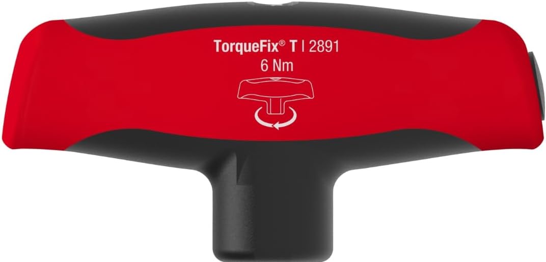 Wiha 289110600" Torque Fix T Plus Screwdriver, Black/Red, 6 N m