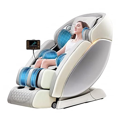 ZMZ 2023 4D Massage Chair Recliner, SL Track Massage Chairs Zero Gravity Full Body with Airbags, Foot Rollers, Waist and Calf Heat, Body Scan, Shortcut Key, Bluetooth, Shiatsu Recliner (Gray)