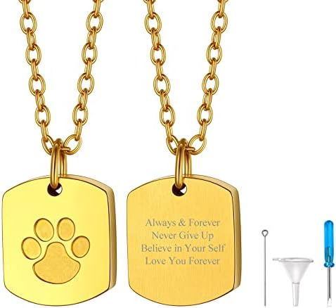 Richsteel Personalised Ashes Jewellery for Men Women, Celtic Knot/Tree of Life/Virgin Mary/Dog Paw/Rose Flower/Skull Pendant Cremation Necklace, Adjutable Stainless Steel Chain, Send with Gift Box