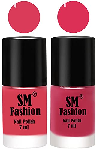 Image of Long Lasting Nail Polish | Nail Paint Combo 7 ml Each) - Set of 2 Rose-Dusty Pink