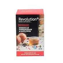 REVOLUTION TEA Pomegranate White Tea [THE ORIGINAL] Moroccan Pomegranate & Safflower Premium Full Leaf Tea Biodegradable Infuser Tea Bags Flavored White Tea 20 Bags