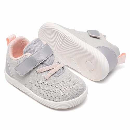 Image of MORENDL Toddler Sneakers Baby Boys & Girls Barefoot Shoes Lightweight Breathable Walking Running Tennis Athletic Sport Shoes