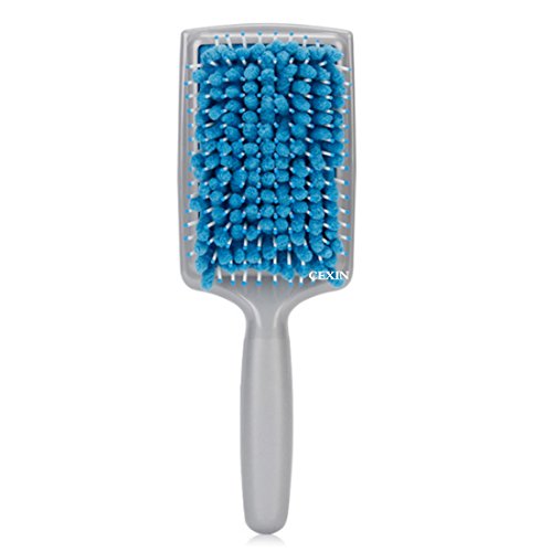Cepillo profesional de secado rápido para desenredar la toalla de microfibra para el pelo (azul)