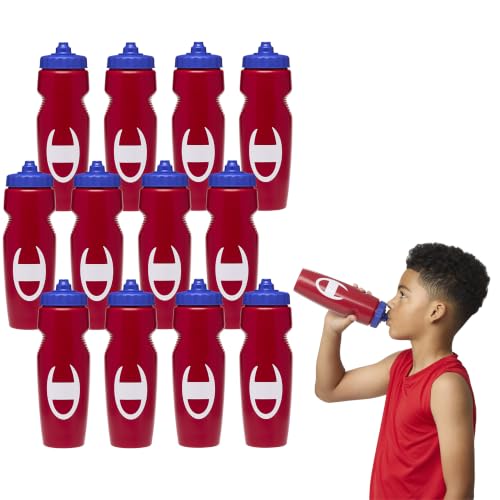 Champion Quench Squeeze Water Bottle, BPA-Free, 24oz (Tango Red)