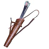 Traditional Leather Archery Quiver - Arrow Holder - Arrow Quiver - Black Quiver - Brown Quiver - Sage Quiver - Back Quiver Bow Arrow Holder - Handmade Leather Quiver Gift for him (1316 Tiger)