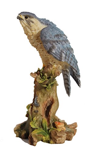 5.25 Inch Peregrine Falcon On Branch Decorative Figurine, Gray And Tan #TOP6