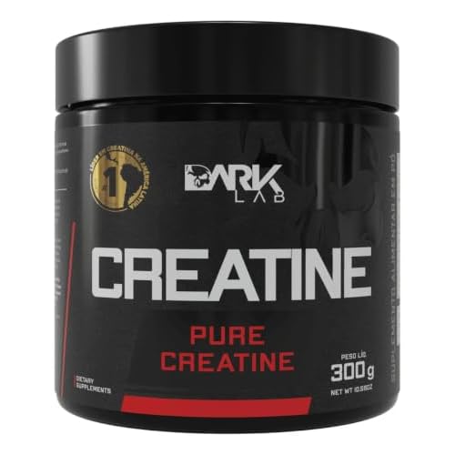 Creatina Pura 100% Monohidratada 300g Dark Lab | Serve 100 Doses | Mais Alto Grau de Pureza