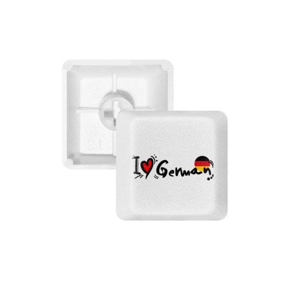 DIYthinker I Love German Word Flag Love Heart Illustration Pbt Keycaps for Mechanical Keyboard White OEM No Marking Print R3 Multicolor R3 Multicolor