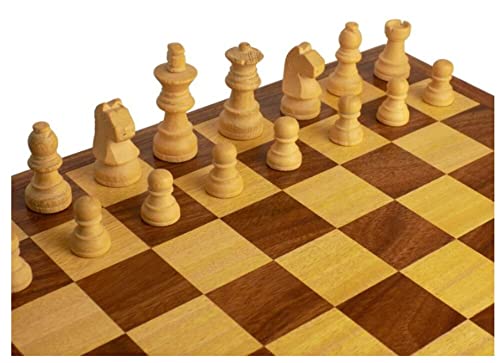 Image of Bros Moon 12 x 12 Inches Kid's Favourite Foldable Table Classy Wooden Chess with Play Pieces for Players Suitable for Living and Bed Room /Kid's Furniture /Out Door /Garden use /Gift /Festival