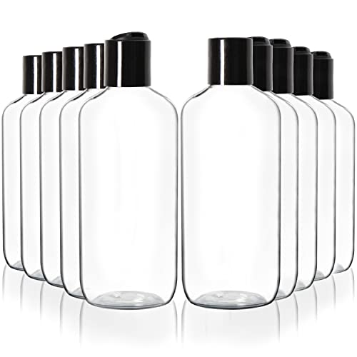 Flacons cosmétiques avec bouchon à disque et bouteilles souples transparentes 237 ml