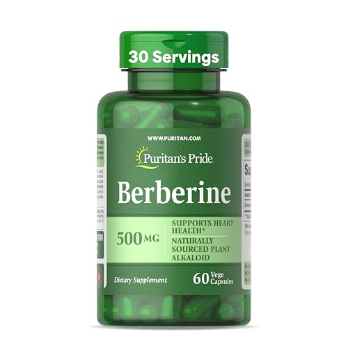 Puritan's Pride Berberine 500 mg, Dietary Supplement Support for Heart Health, Weight Loss, Support