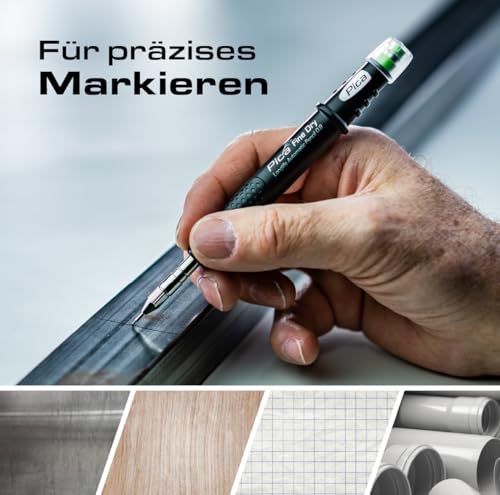 Pica Fine Dry Bundle 70703 I Set bestehend aus Pica 7070 Fine-Dry Automatic Longlife Pencil (5x graphit HB) und Spezial-Minen-Set 7030 (24x graphit HB) I 0,9 mm Minendurchmesser I nachfüllbar