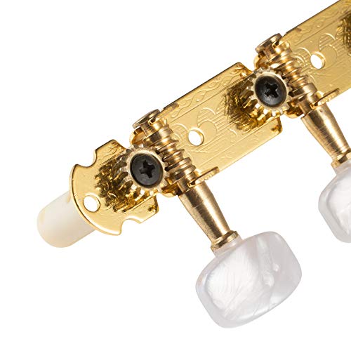 Randon Classical Guitar String Tuning Peg Tuner Machine Heads Tuning Key Pegs 3+3 Tuners for Nylon Strings (GOLD) - Thumbnail 6