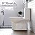 HOROW HR-LT0037W Elongated One Piece Toilet For Bathroom, Powerful & Quiet Dual Flush Modern Toilet & Soft Closing Seat Include, 12 Rough-In, 27.19"D x 14.63"W x 29.32"H, White