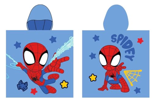 Carbotex Spidey CSPYP4 Poncho de bain pour enfant 55 x 110 cm
