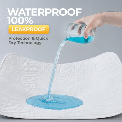 Beddora Washable Underpads 4 Pack, Heavy Absorbent Reusable Incontinence Pads for Kids, Adults, Elderly, and Pets, Waterproof Diaper Changing Liquid, Urine & Accidents White by BEDDORA INC. - Image 8