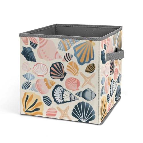 Cubes de rangement pliables coquillage pour dressing ordonné - 2