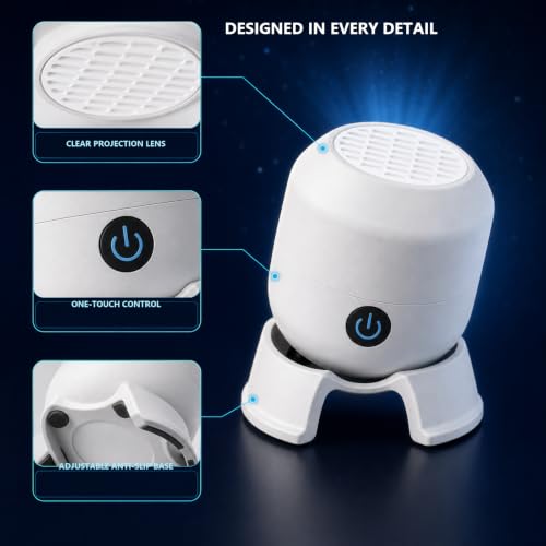 Dynamic Rotating LED Ocean Wave Galaxy Projector Light with Remote Control, Christmas Snowflake World Cup Night Light Bedroom Party Holiday Decor (World Cup, Rechargeable Touch Switch) - Image 6