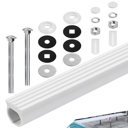 TUIXILET Diving Board Parts (Contains: FC-100A 18" U-Frame Fulcrum Cover and 67-209-911-SS Bolts Kit) Compatible with SR 6'/8'/10'/12' Boards and More 1.90" OD tubing Diving Boards for inground Pools