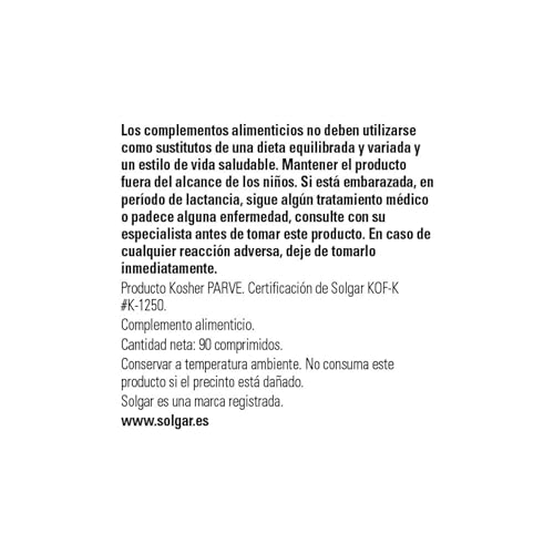 Miniatura 2 de Solgar L-Arginina Comprimidos De 1000 Mg, Envase De 90