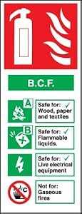 Vsafety Feuerlöscher-Schild 'Wasser', 100 X 280 Mm, Grün/rot, Starrer Kunststoff - Nach EN ISO 7010