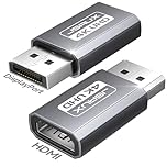 JSAUX DisplayPort to HDMI Adapter 2 Pack, 4K@30Hz/2K@60Hz/1080P@120Hz DP to HDMI Converter, Dual Monitor, Plug & Play, Compatible with PC Laptop Monitor TV, for Dell HP Lenovo AMD NVIDIA