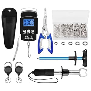 XBLACK Fishing Tool Kit Fishing Pliers Fish Gripper Fishing Scale Fish Grip Tools Set Saltwater Resistant Fishing Gear