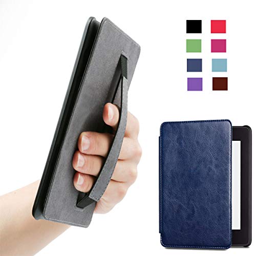 ISeeSee All-new Kindle Paperwhite Water-Safe Fabric Cover (10th Generation-2018),Holding Case PU Leather E-Reader