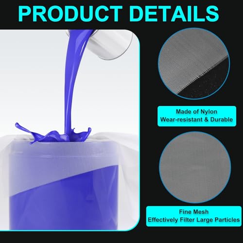 QUARKZMAN 120 Maschen Nylon Netz Filter Gewebtes Netz Filtertuch (78 x 39) Für Farbe Hausbrauen Weiß