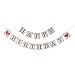 Produktbild ULTNICE Papier Banner, quadratische Happy Birthday Girlande Banner Fahne Dekoration für die Geburtstagsparty