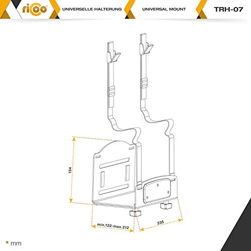 Soporte Torre PC Pared Bajo Escritorio RICOO Chasis Negro 6