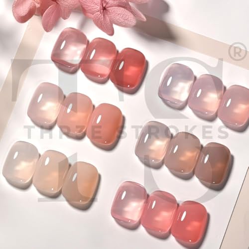 Image of THR3E STROKES Gel Nail Polish Set - 6 Colors Gel Polish Glitter Gel Polish Sparkle Nail Polish Gel Manicure DIY Salon Nail Art Gifts (LUXE, 7.5ML)
