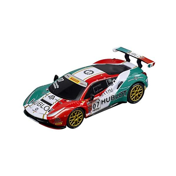 Carrera 64186 Ferrari 488 GT3 Squadra Corse Garage Italia No. 7 1:43 Scale Analog Slot Car Racing Vehicle for Carrera GO!!! Slot Car Toy Race Track Sets