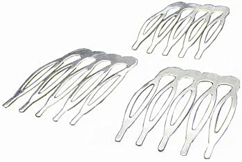 15 Pcs Sliver Metal Hair Clips Combs Blank Hair Comb for Craft DIY Hair Bows Jewelry Making