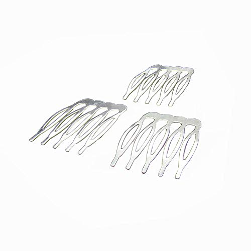 15 Pcs Sliver Metal Hair Clips Combs Blank Hair Comb For Craft Diy Hair Bows Jewelry Making #TOP1