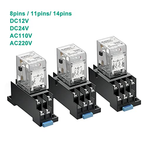 Relé de 11 pines 24V DC con conmutación estable para cuadros eléctricos 3