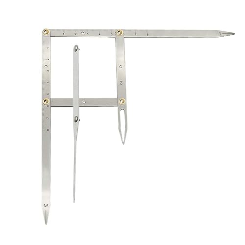 Miniatura 7 de Mavis Laven Regla de la plantilla de cejas, calibradores medios de oro Microblading Caliper Ratio Regla de medida de la ceja Regla de medida de la