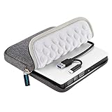 ROOFULL USB 3.0 Type-C External CD/DVD Drive Portable DVD CD ROM +/-RW Drive Player Burner Reader Writer with Protective Carrying Case for Mac MacBook Pro/Air, iMac, Windows 10/11 Laptop PC, White