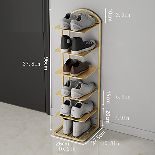 Tkhp Storage Shoe Rack Vertical Metal Multi Layers Freestanding Shoe Rack For Entryway Bedroom Hallway (Size : 6 Layers) #TOP1