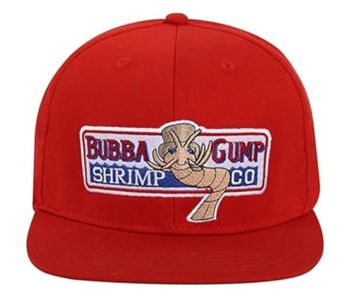 ThatsRad Bubba Gump Shrimp Co. Snapback Hat Adult Cap Halloween Costume Red