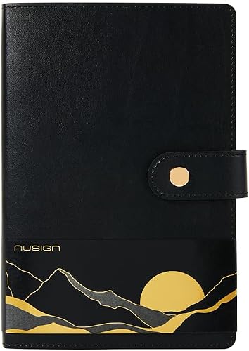 Nusign A5 Leather Notebook 120 Sheets Buckle Lock Journal