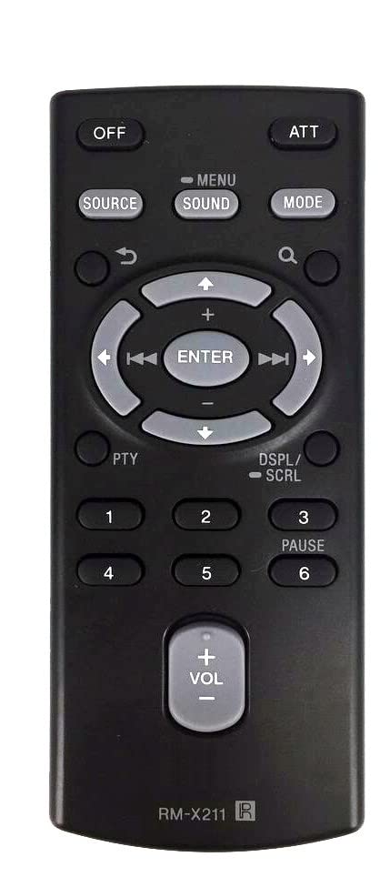 Rm-X211 Replaced Remote Control Fit for Sony Car Stereo Cdx-Gs500R Cdx-Gt474Um Cdx-Gt475Er Cdx-Gt475Ur Cdx-Gt522U Cdx-Gt560Ue,Black