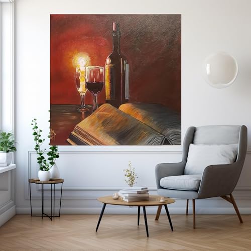 Toile nature morte Soirée chaleureuse pour réchauffer un mur blanc